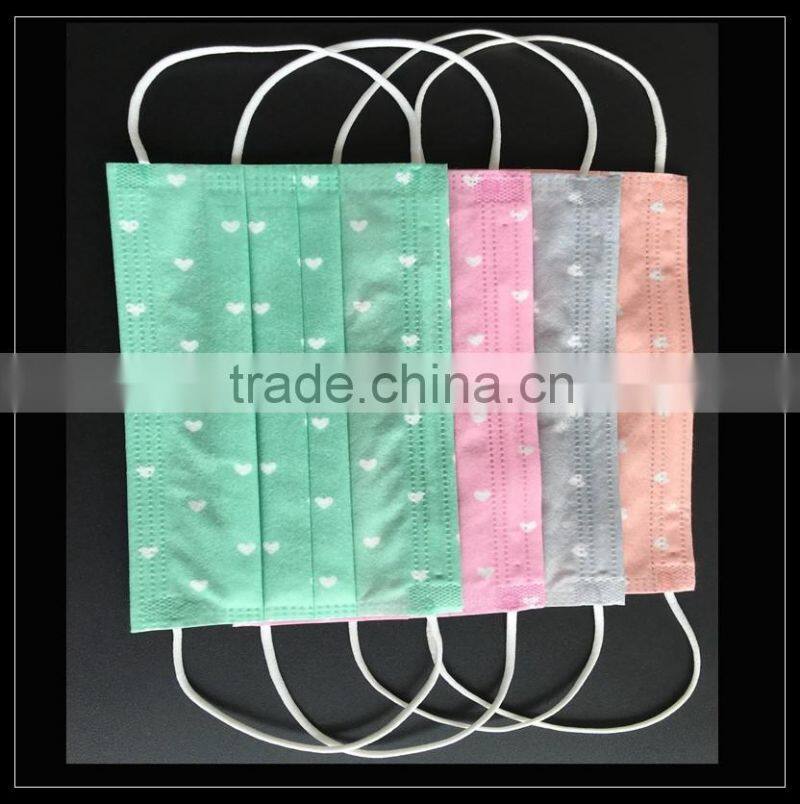 Spunlace non-woven fabric Disposable Face Mask with white bags