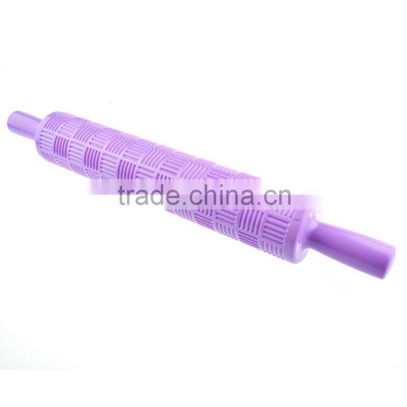 Reposteria Plastic textured Rolling Pin Fondant decorating Dough Roller baking tools