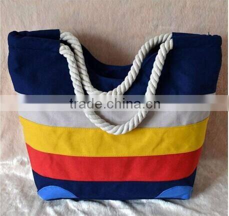 Rainbow bar splicing fashion leisure handbag