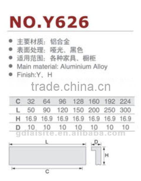 Aluminium Alloy cabinet/drawer/dresser/door/kitchen handle with high quality and competitive price
