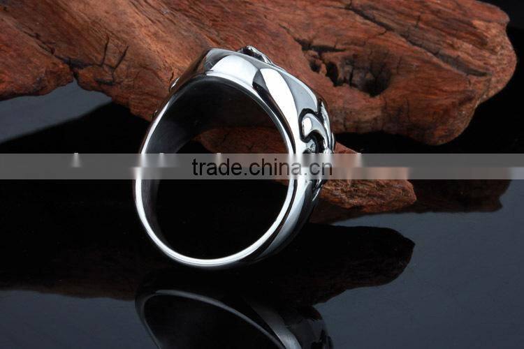 KSTONE Wholesale High Quality Cool Vintage Lion Head Ring Jewelry cross 316L Stainless Steel Rings