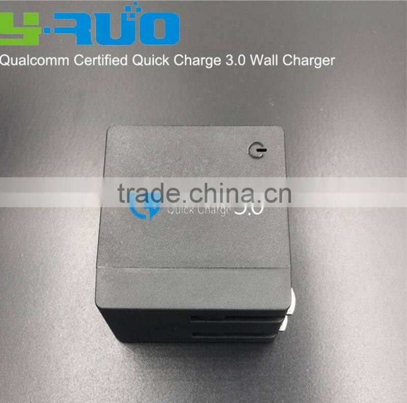 innovative products 2016 Qualcomm certified quick charge QC 3.0 wall Charger output 5V 2.4A,9V 2.0A,12V 1.5A for smart phone