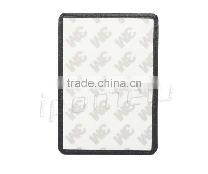 2015 new products leather card holder with 3M sticker fitting for mobile phone