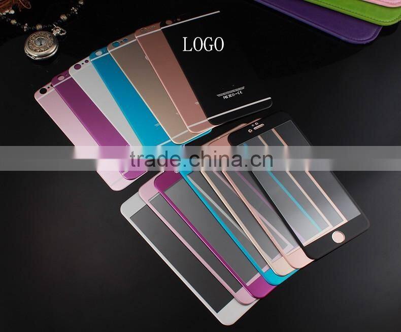 3D Full Cover Titanium Alloy Color Tempered Glass Screen Protector For iPhone 6 6plus