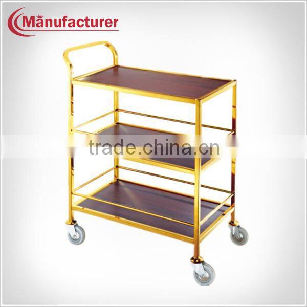 Kitchen Food Service Equipment, Classic 3 tier Dessert&Tea&Drink Service Trolley Cart