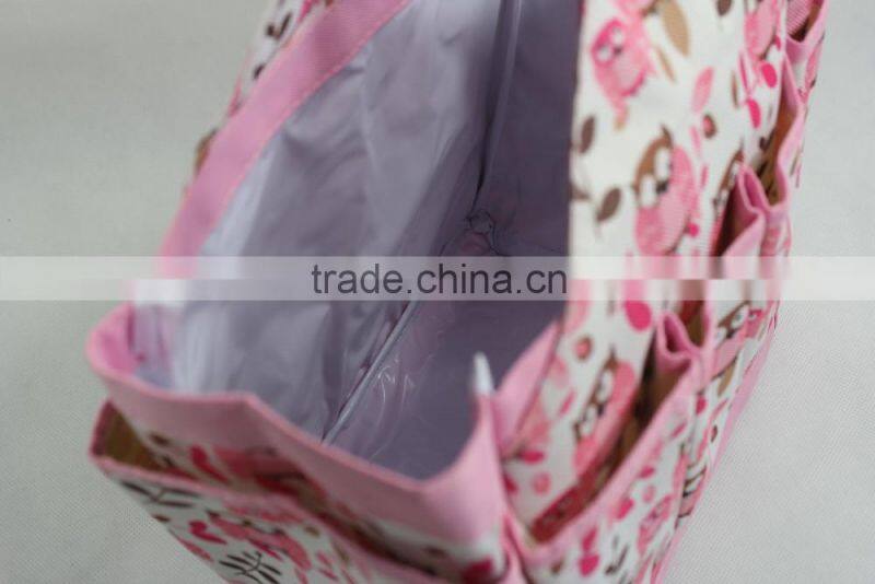 Personality creative design pink owl decoration multi-function hanging baby bag