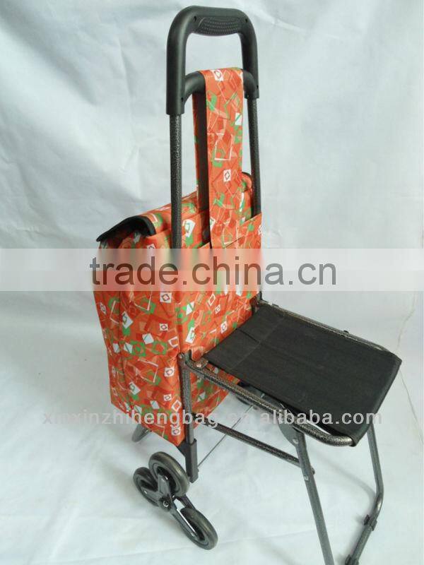 Cheap mini shopping trolley with chair