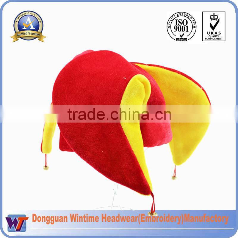 Three Horns Clown Festival Fun Hat with Bell