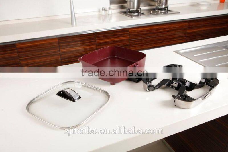 multi cooker with Adjustable Thermostat 12*12 inches square Non-stick coating electric skillet Fry Pan