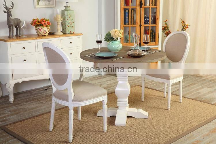 Ancient country style birch wooden dining table