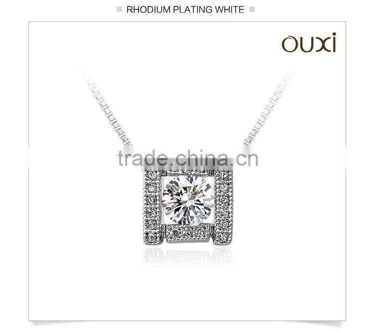 OUXI New Arrival Indian Jewelry Necklace made with AAA Zircon 11051-1