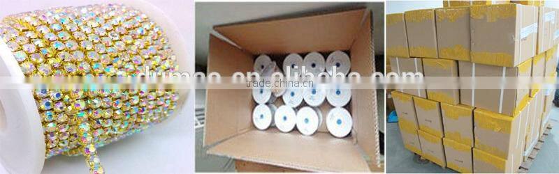 rhinestone shoe ornament with alloy chain for slipper sandal