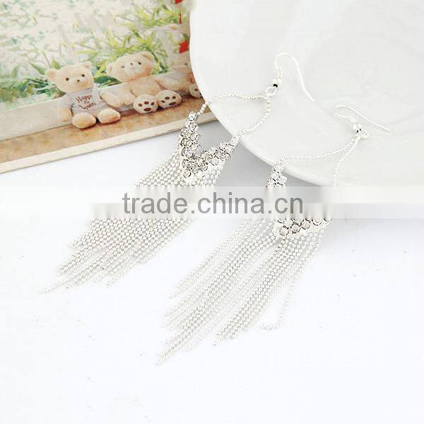 Fashion design metal tassel hanging earrings for women