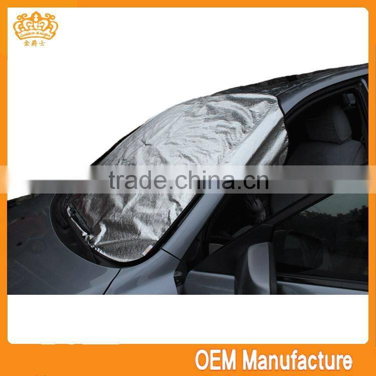 Sunshade fabric aluminum film pp cotton printing car sunshade,foldable car sunshade