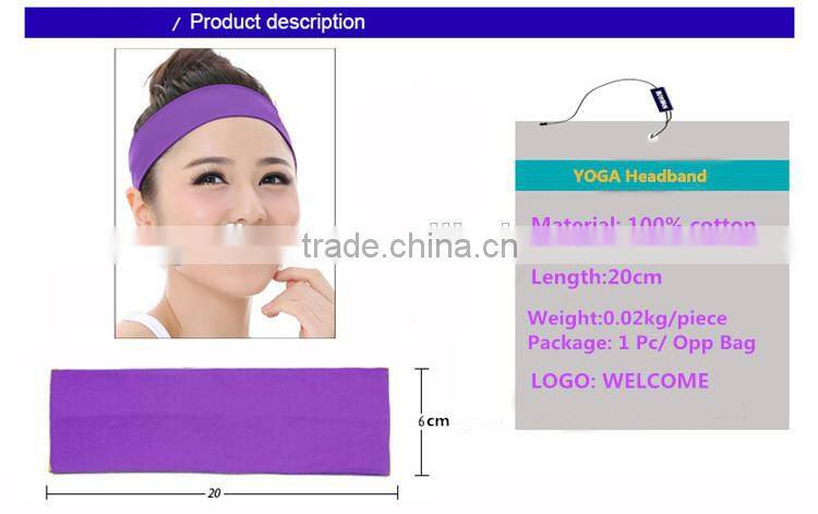 Fashion Elastic Girls Custom Yoga Headband