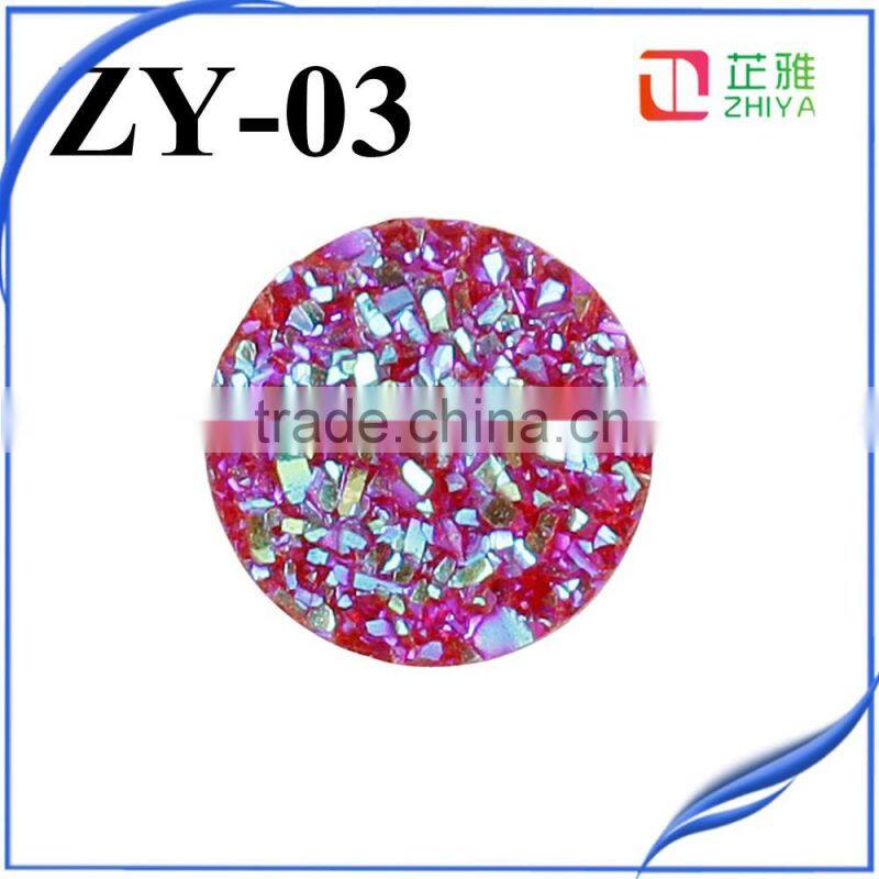 2016 zya latest agate druzy beads. natural round druzy stone