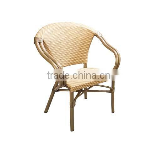 2016 new design outdoor Rattan chair wiht aluminium frame dining chair for sale