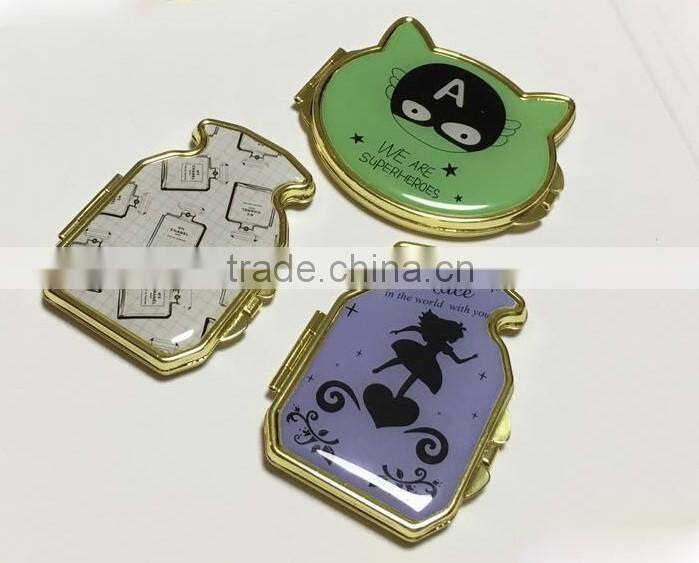 Custom promotion wholesale leather travel mirror