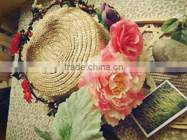 Big Artificial Peony Flower Head Wreath Wedding Flower Garland