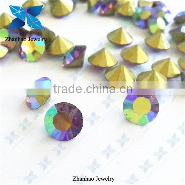 Light Amethyst AB Colored Point back Chaton Rhinestone