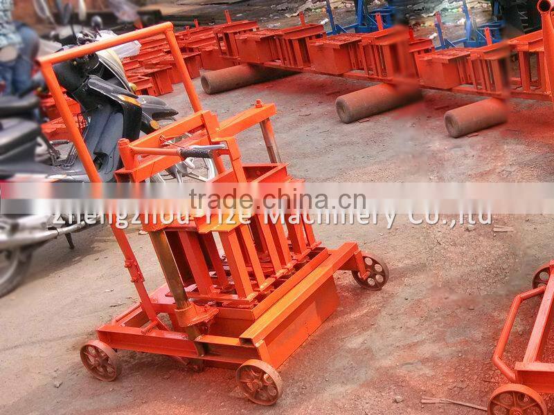 Manual hollow block maker concrete hollow block making machine price