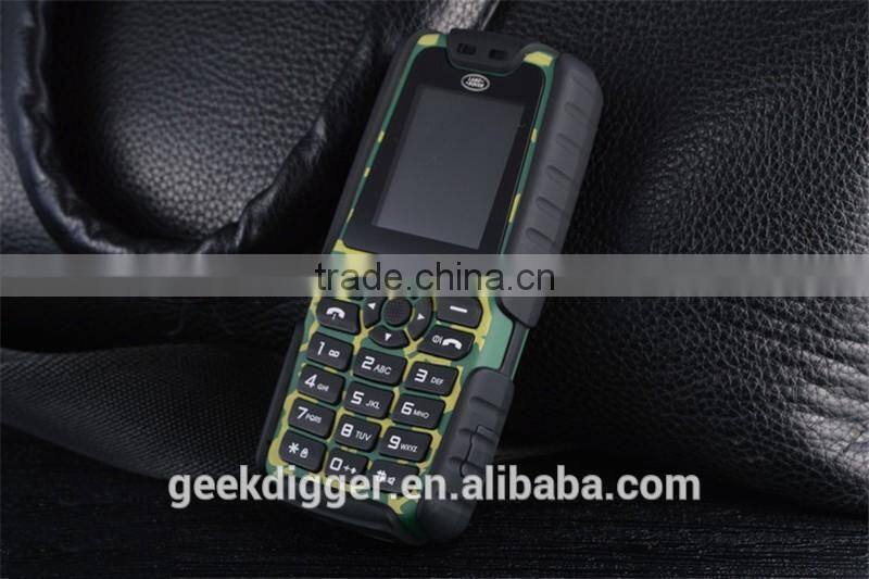 XP3300 Green Unlocked Phone Quad Band with 12000mAh Battery / FM / MP3 / Dual SIM / Flashlight Functions