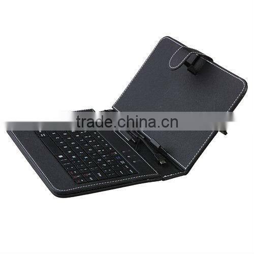 7 inch Tablet Mini Micro USB 2.0 Keyboard Leather Case in mini usb port