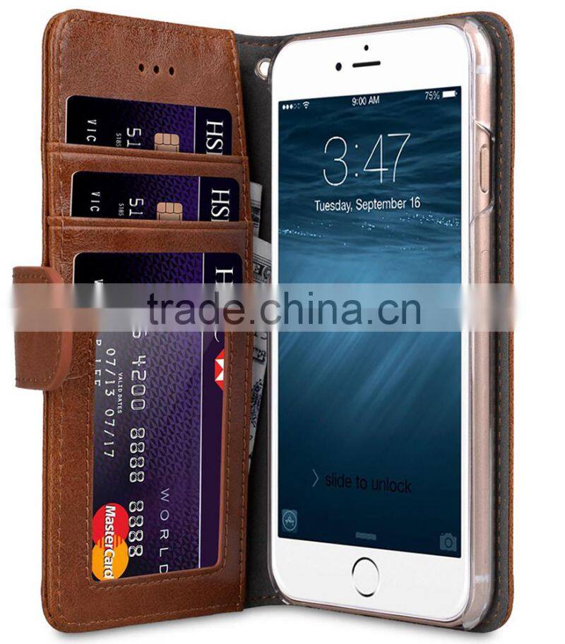 Brown Wallet MOBILE PHONE COVER PU Leather Case for Apple iPhone 7 Plus(5.5")