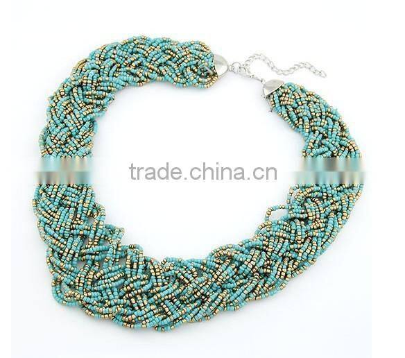 Hot Selling Beads Choker Vintage Chunky Pendant Statement Necklace Women Necklaces & Pendants Fashion Necklaces for Women 2014