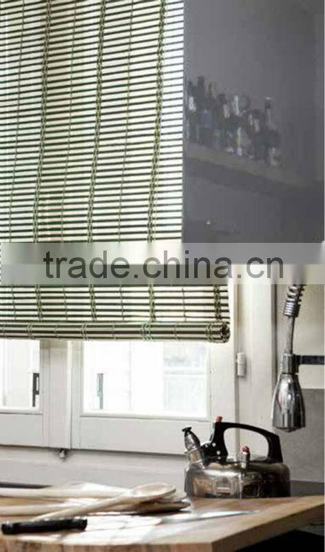 Green color bamboo material window blind
