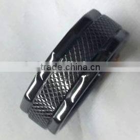 Men's 8mm Black Tungsten black titanium Ring with diamond-type lattice Pattern black zirconium ring