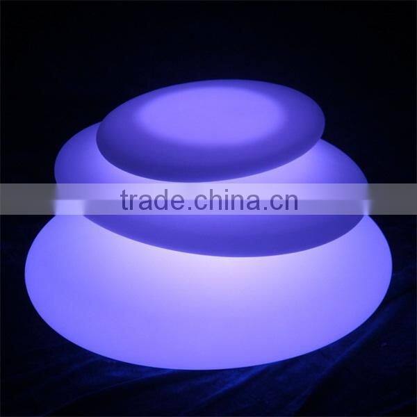Multi color change rechargeable led stone shaped table lamps
