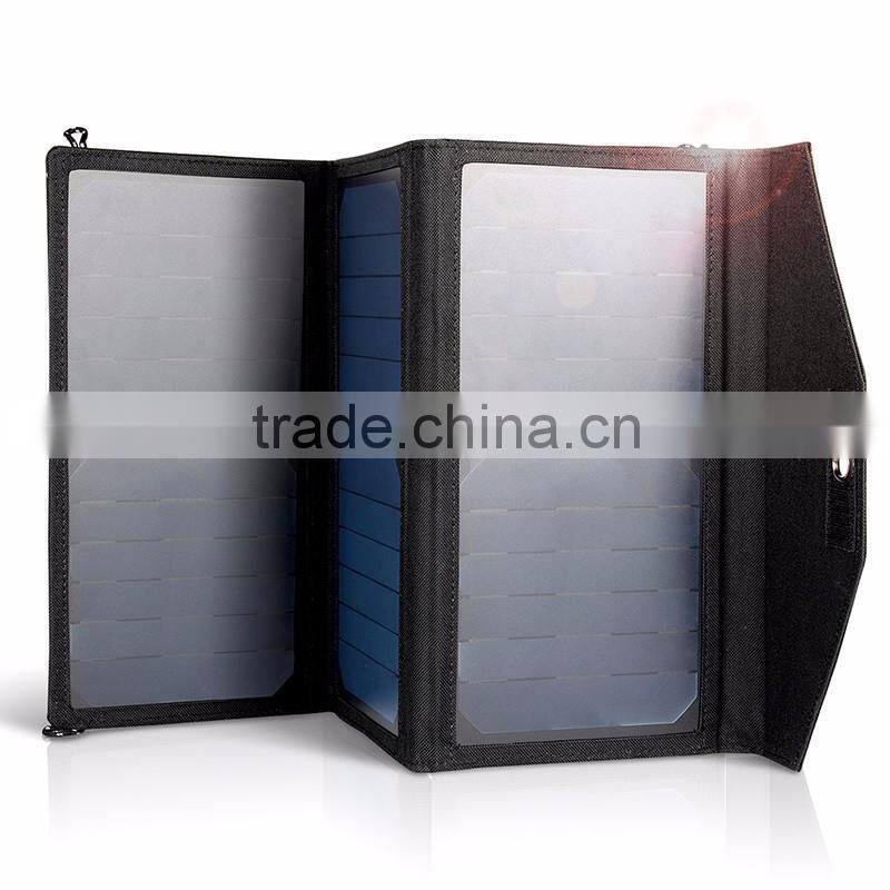 High efficiency 20W waterproof foldable solar mobile phone charger