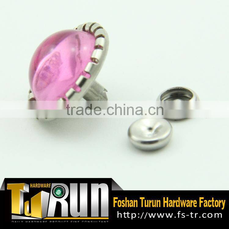 Metal crystal diamond stone rivet for bag