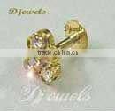 Diamond Gold Nose Pins, Diamond Nose Pins, Nose Pin Jewelry