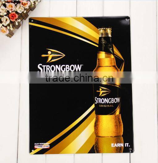 embossed beer metal signs
