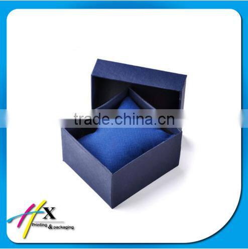 Factory price blue paper watch box with lid