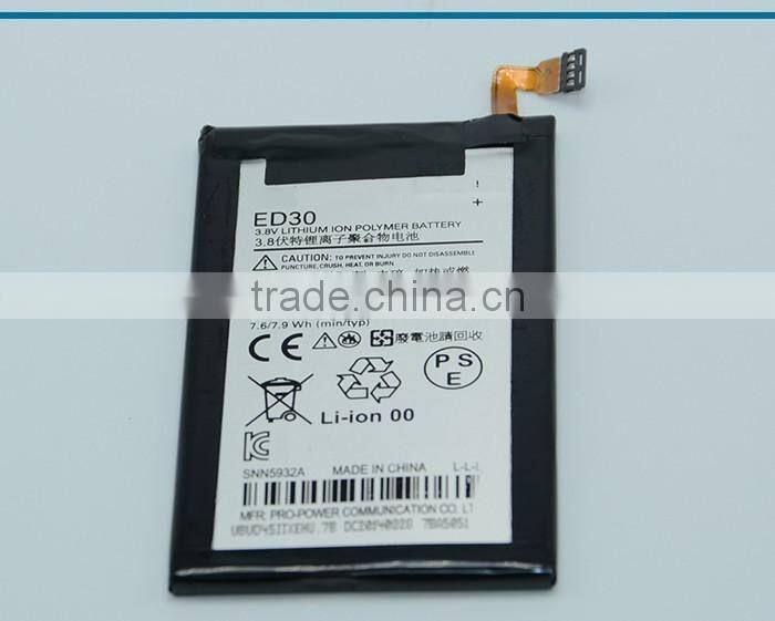 Standard battery type high capacity li ion batteries 2000mah Original Quality Phone Battery ED30 For Motorola Moto BATTERY