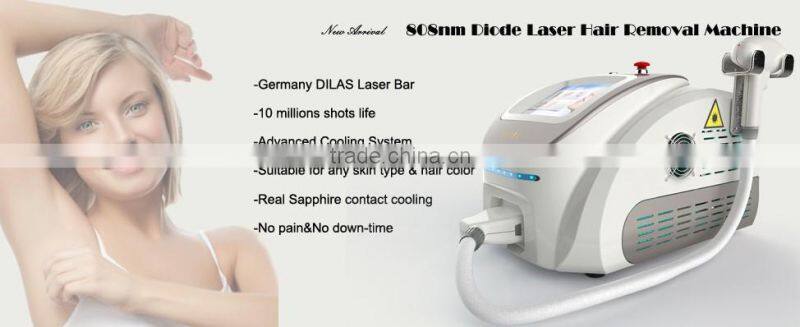 Portable High Performance Professional Laser 808nm Hair Epilation Diode Machine