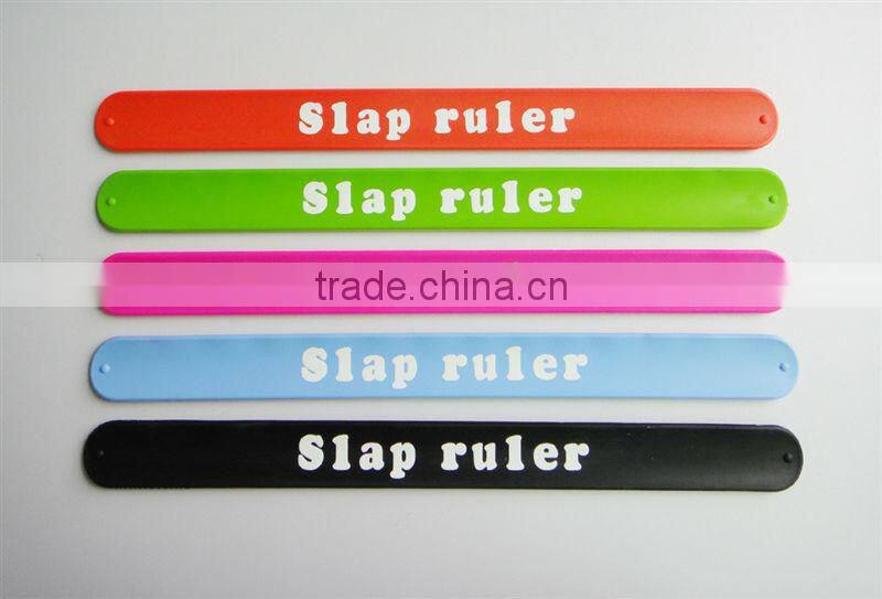 Bright color silicone reflective slap bracelets