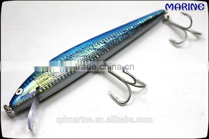 7" Hard Plastic Fishing Lures With 4/0 Treble Hooks