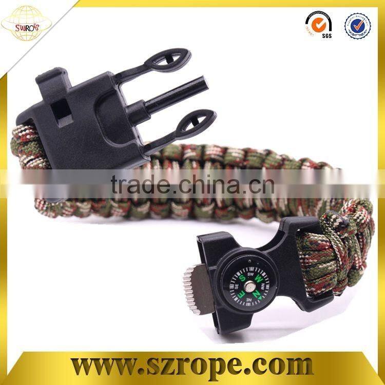 2017 braided colorful bracelets for outdoor survival