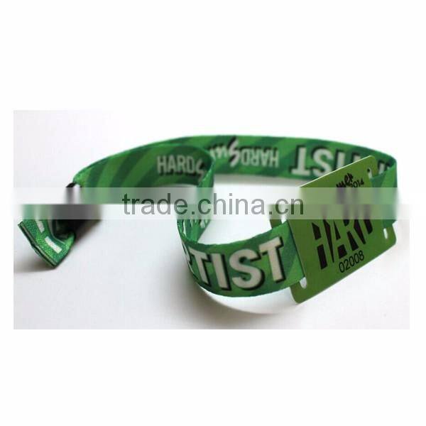2017 HF 13.56mhz fabric woven event rfid wristbands for events