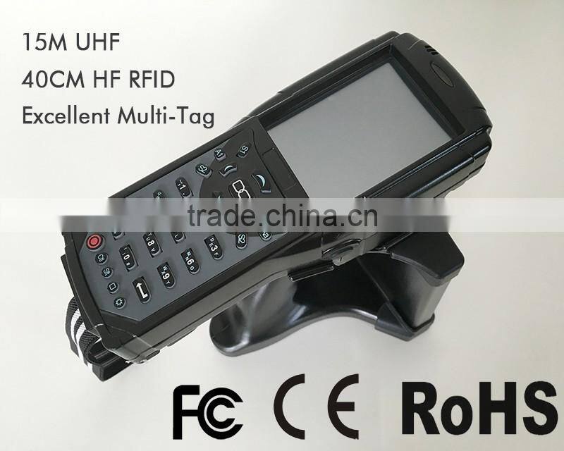 long range rfid warehouse management system UHF 915mhz reader antenna inlay handheld computer with software solution
