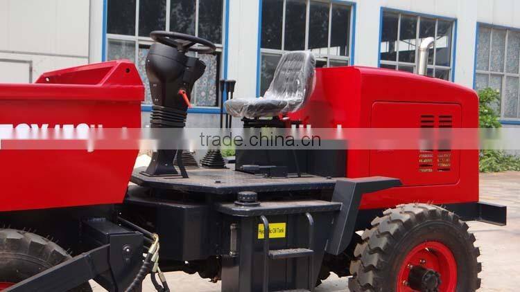 with sunshade or cabin, 1.5ton site dumper can be self loading with CE