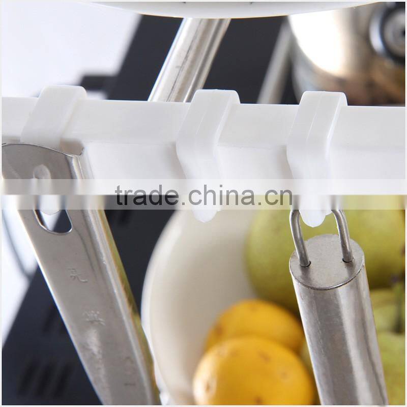 Scalable 2 Tier Kitchen Microwave Oven Storage Hanger Rack