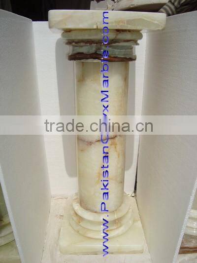 MANUFACTURER AND EXPORTERS WHITE ONYX PEDESTALS COLLECTIONS