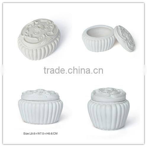 Beautiful white resin jewelry box