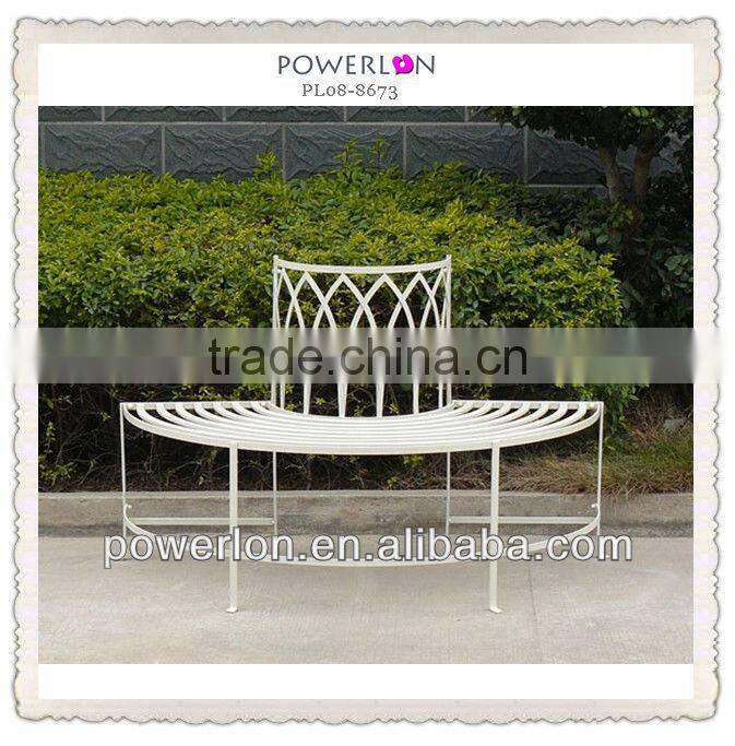 KD antique patio iron round tree bench