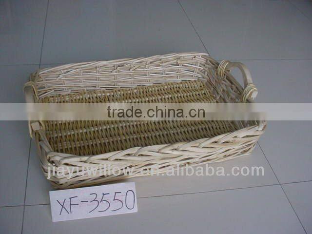 WILLOW WICKER LAUNDRY BASKET WITH HANDLES NATURAL COLOR LAUNDRY BASKET